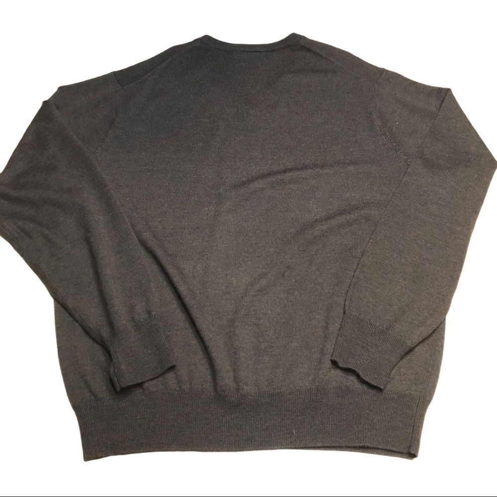 Coffee Color Peter Millar V Neck Sweater Large - Picture 4 of 7
